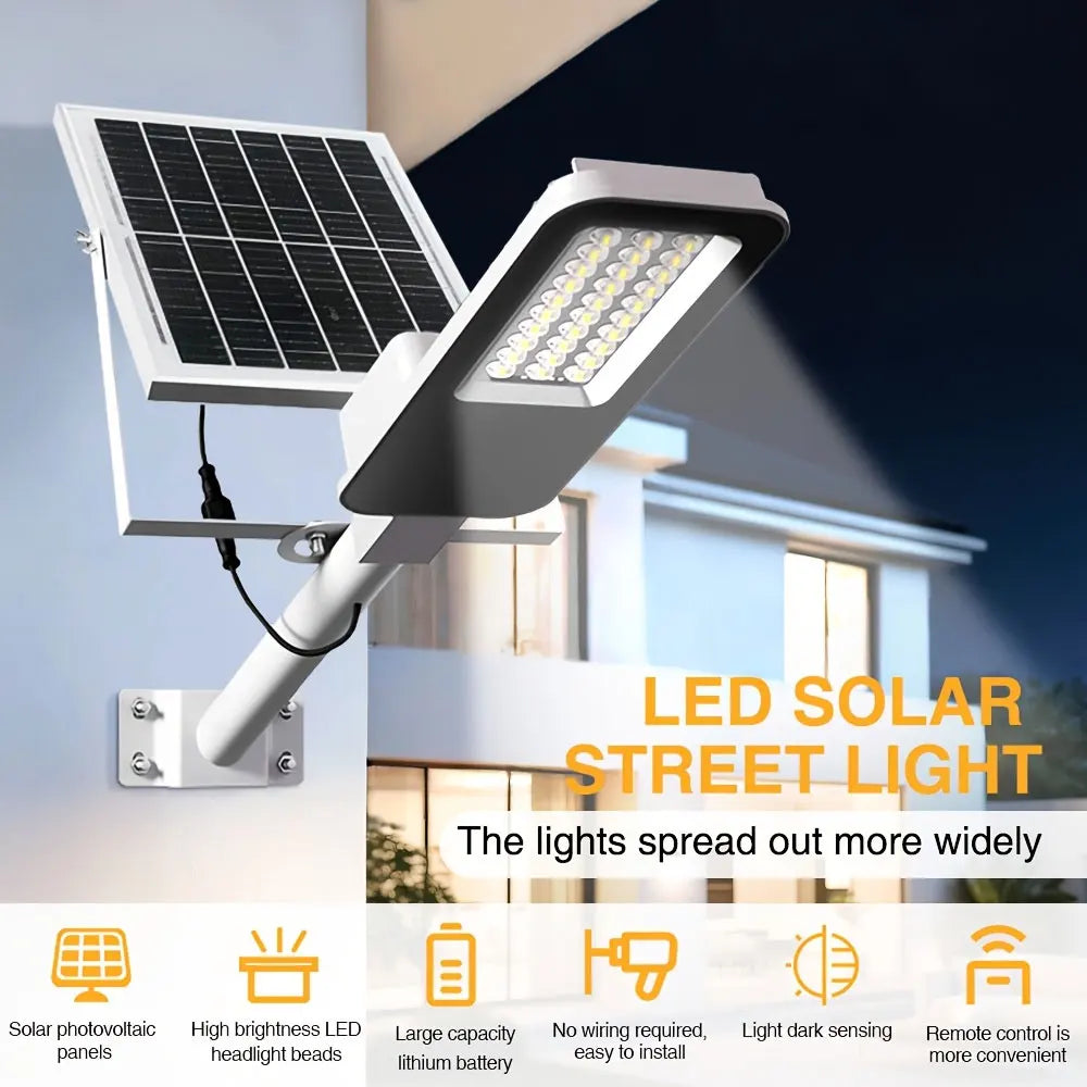 4 sets of outdoor waterproof 6000mAh solar street lamps.
