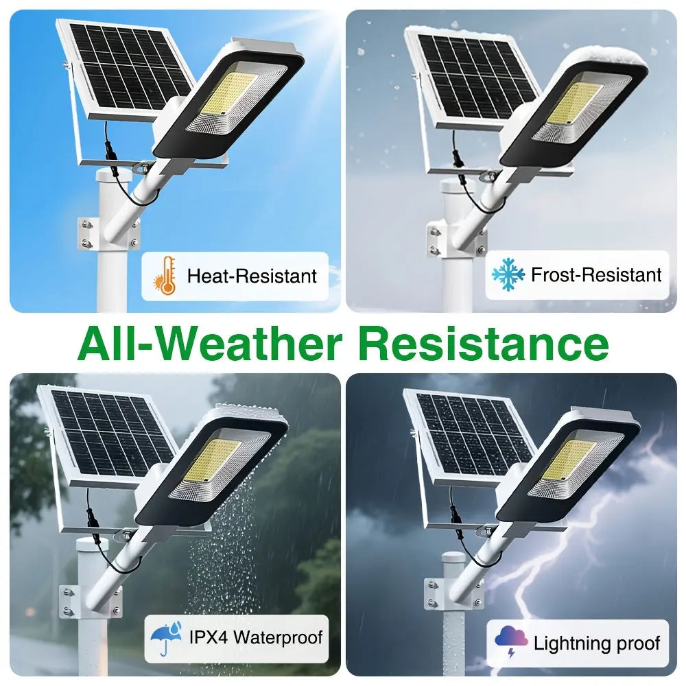 4 sets of outdoor waterproof 6000mAh solar street lamps.