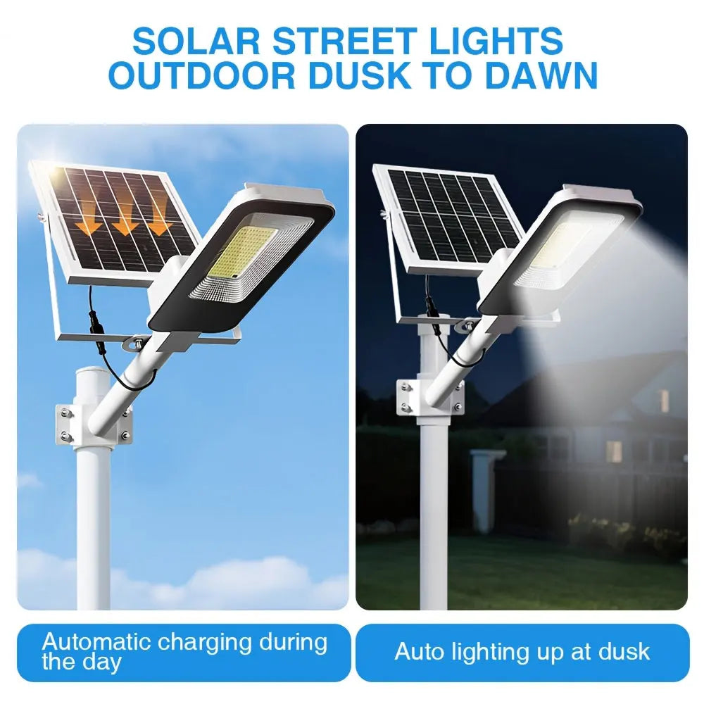 4 sets of outdoor waterproof 6000mAh solar street lamps.