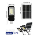 4 sets of outdoor waterproof 6000mAh solar street lamps.