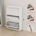 Shoe Cabinet with 3 Flip Drawers, Wooden Shoe Cabinet with Adjustable Shelf