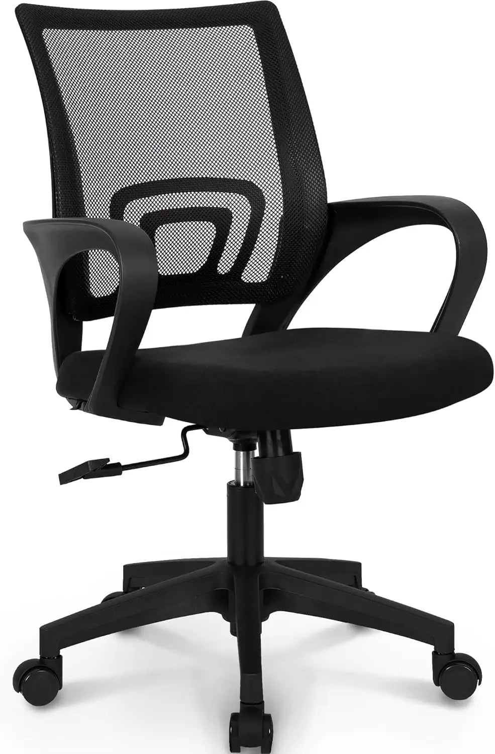 Black Mesh Gaming Office Chair Mid Back Lumbar Support