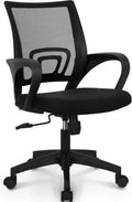 Black Mesh Gaming Office Chair Mid Back Lumbar Support