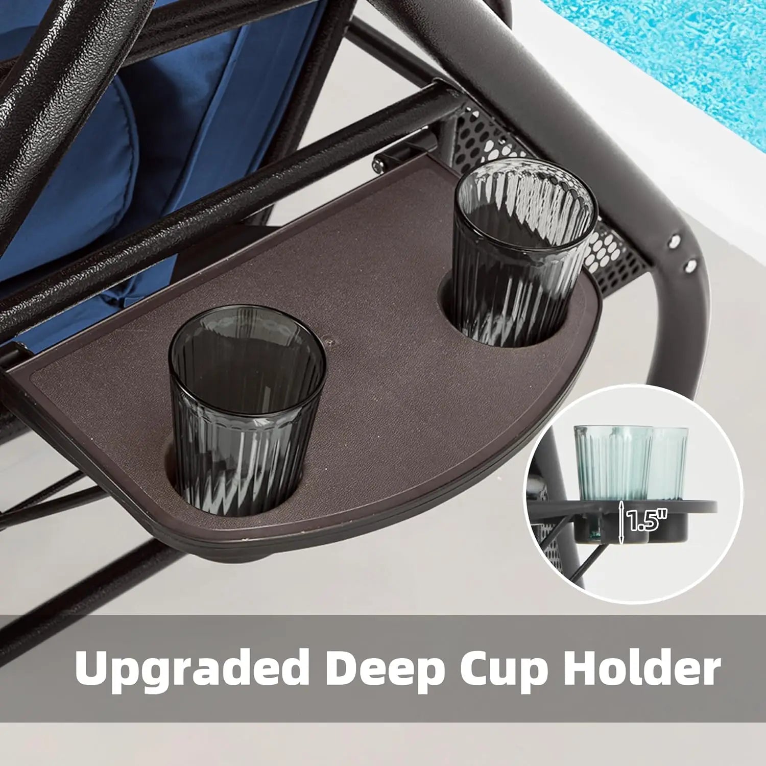 3 Seat Outdoor Porch Swing Bed Adjustable Canopy Convertible Patio Glider Cup Holder Cushions Pillow Backyard Customized