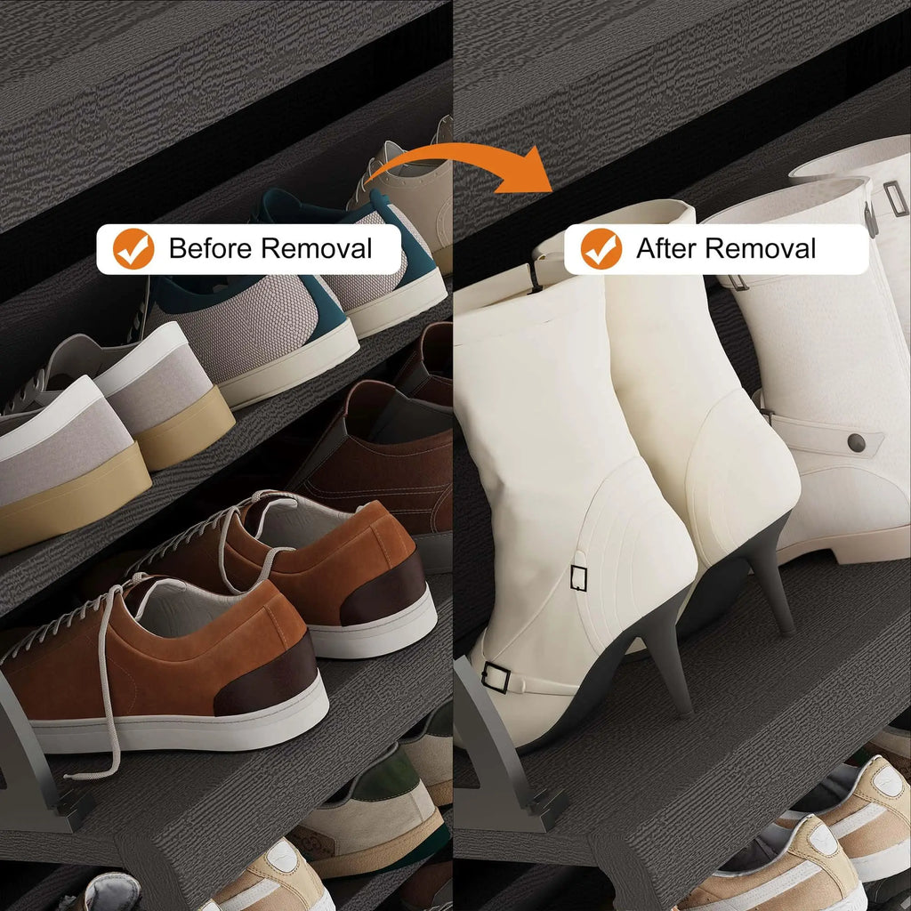 Shoe Cabinet with 3 Flip Drawers, Wooden Shoe Cabinet with Adjustable Shelf