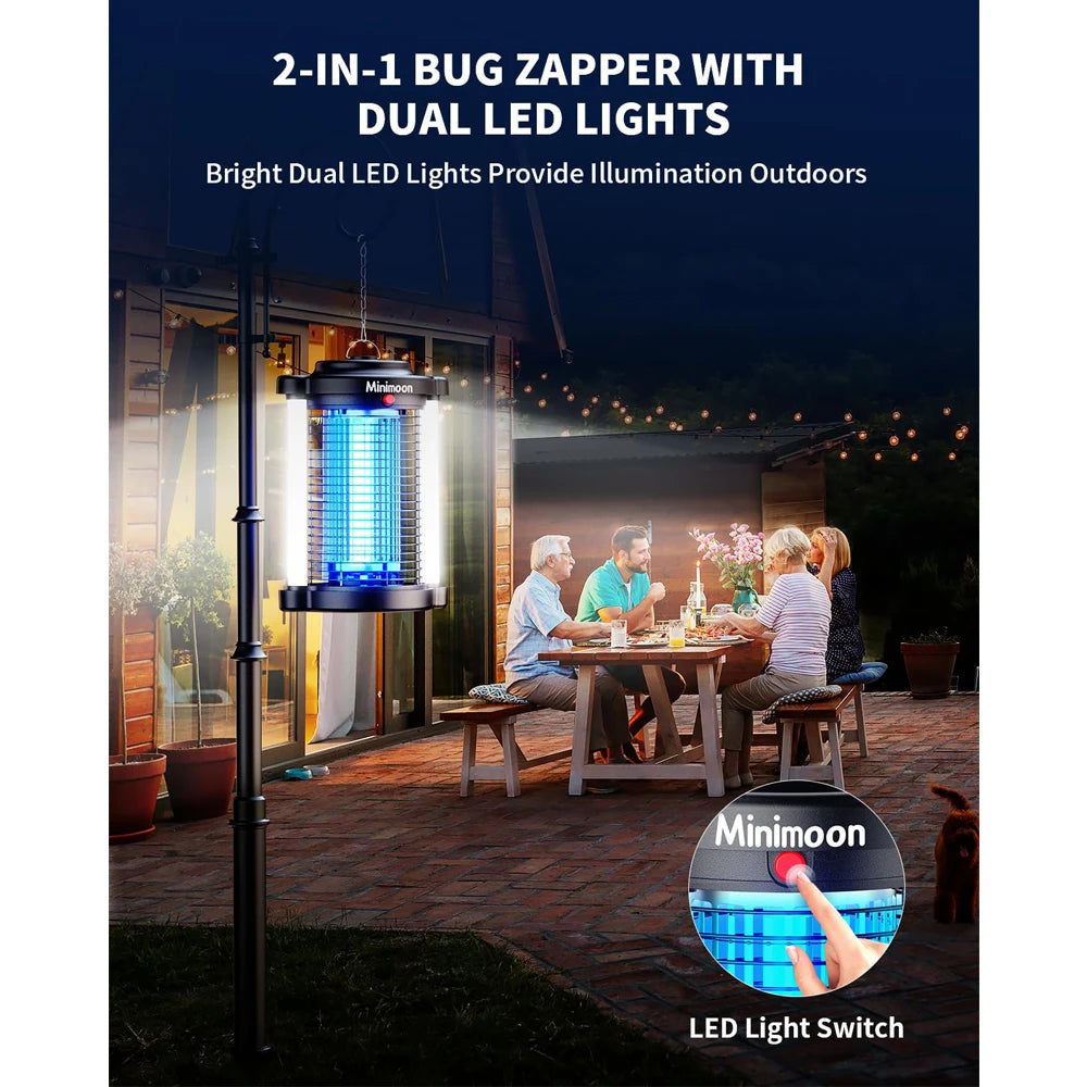 Outdoor Mosquito Zapper with Dual LED Light 4200V Fly Zapper