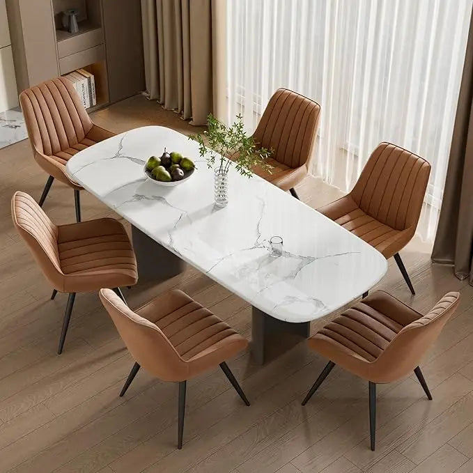 Mid-Century Modern Soft Cushion Chairs Set of 6