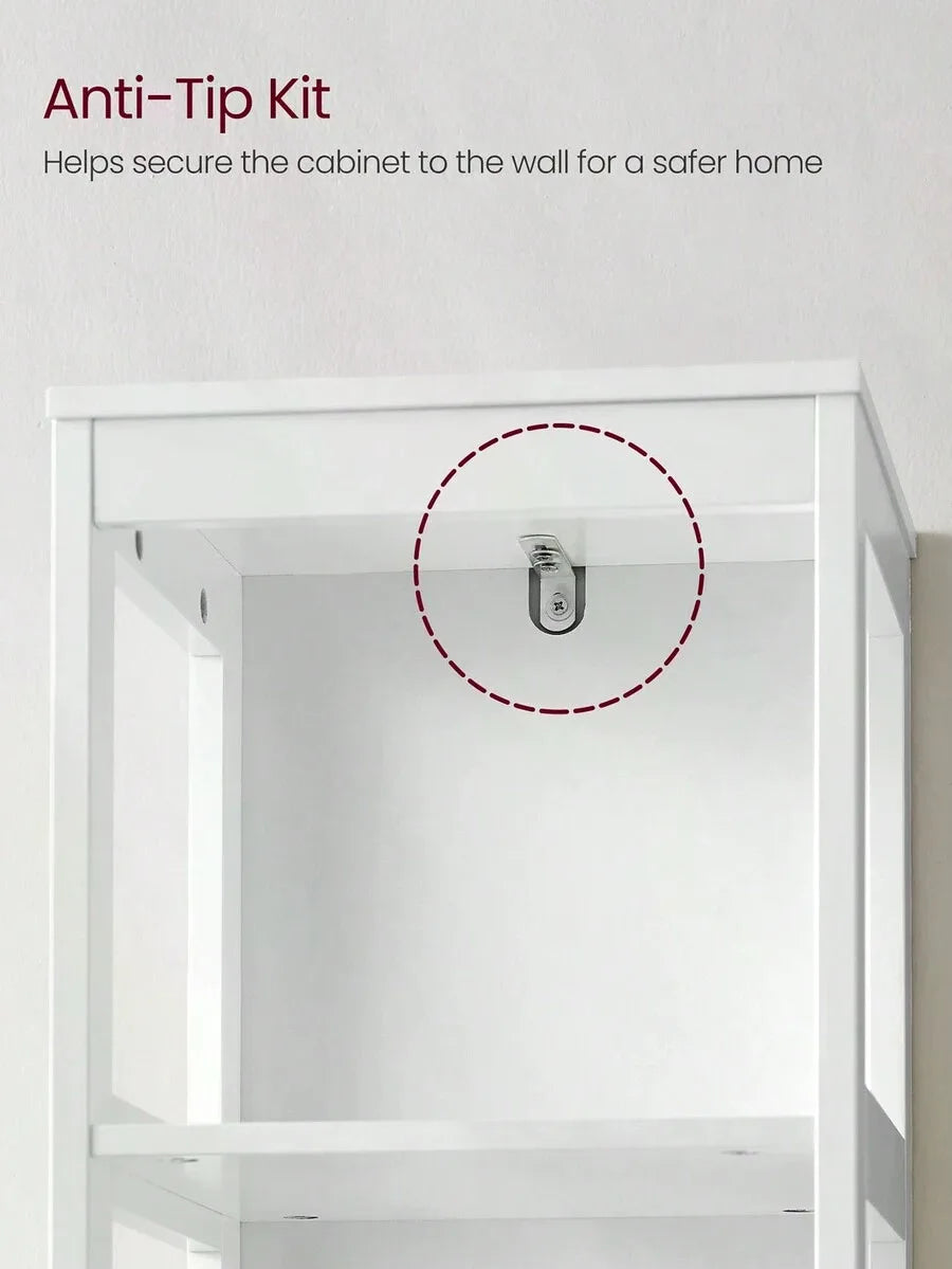 Bathroom Floor Cabinet, Bathroom Storage Organizer Rack Stand, Multifunctional Corner Unit, 2 Drawers