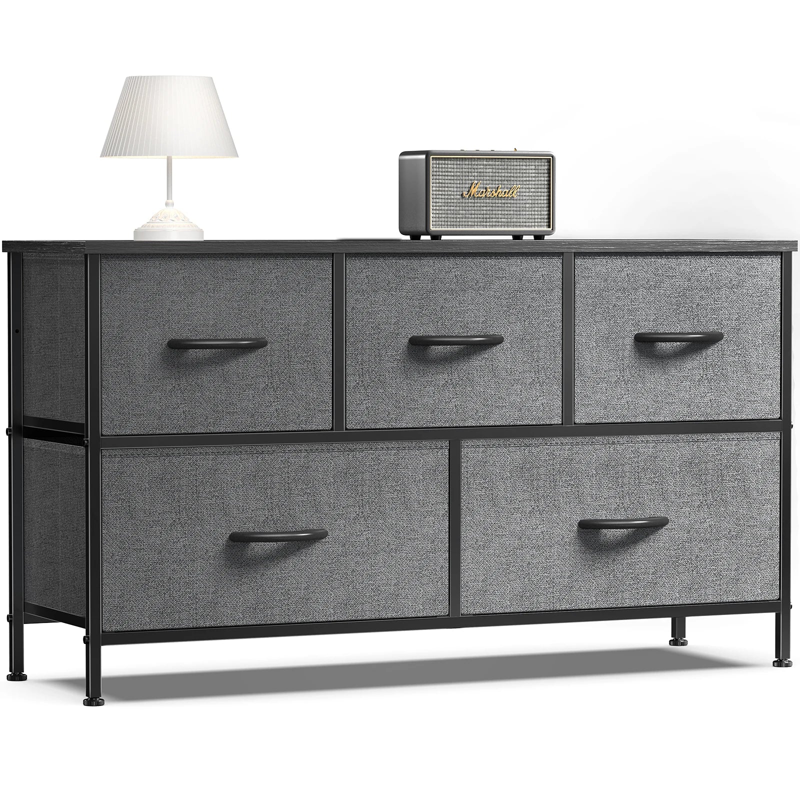 Living Room Display Cabinet Layers With 5 Fabric Drawers