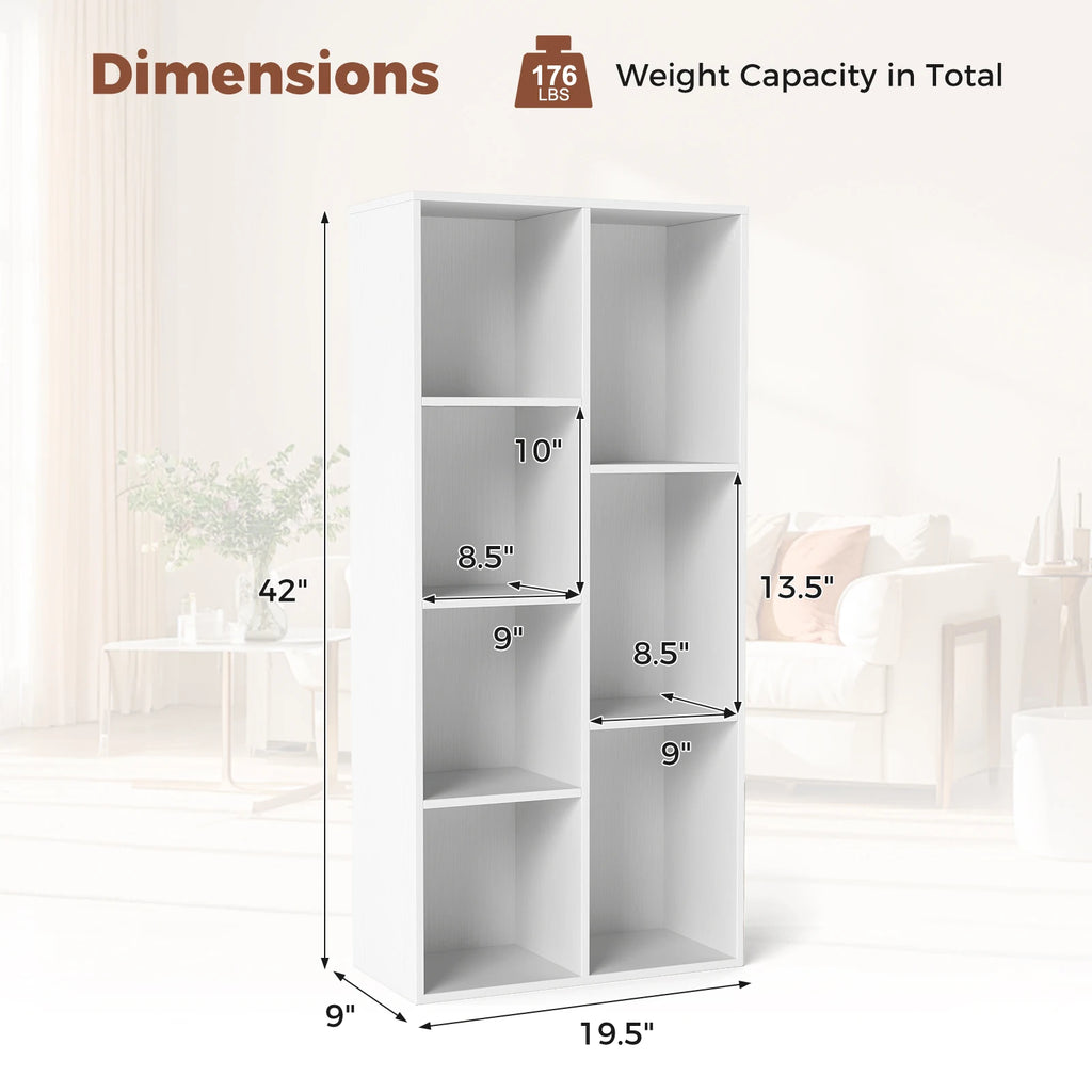 7-Cube Bookcase, Vertical or Horizontal Bookshelf