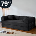 79’’ Folding Convertible Sofa Bed Corduroy Upholstered Boneless Couch, Loveseat Sleeper sofa