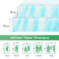2-3 Inch Memory Foam Mattress Topper Queen Size Thick Gel  Cooling Mattress Soft and Breathable Bed Topper