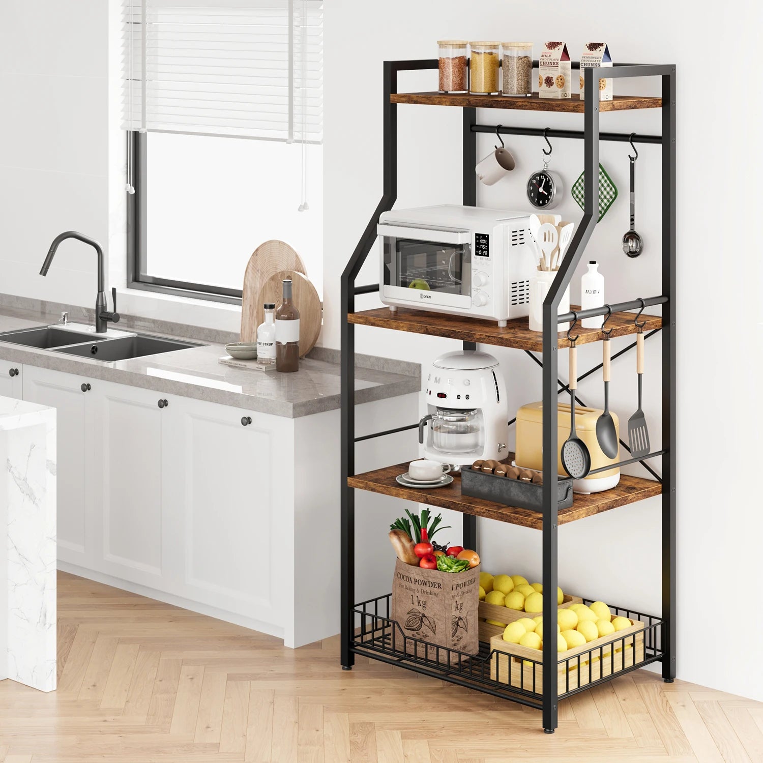 Kitchen Bakers Rack, Microwave Oven Stand