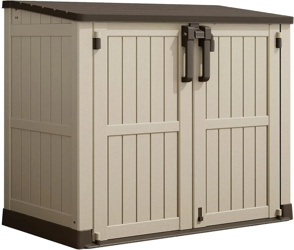 36 Cu Ft Outdoor Storage Shed with Lockable Doors, Waterproof