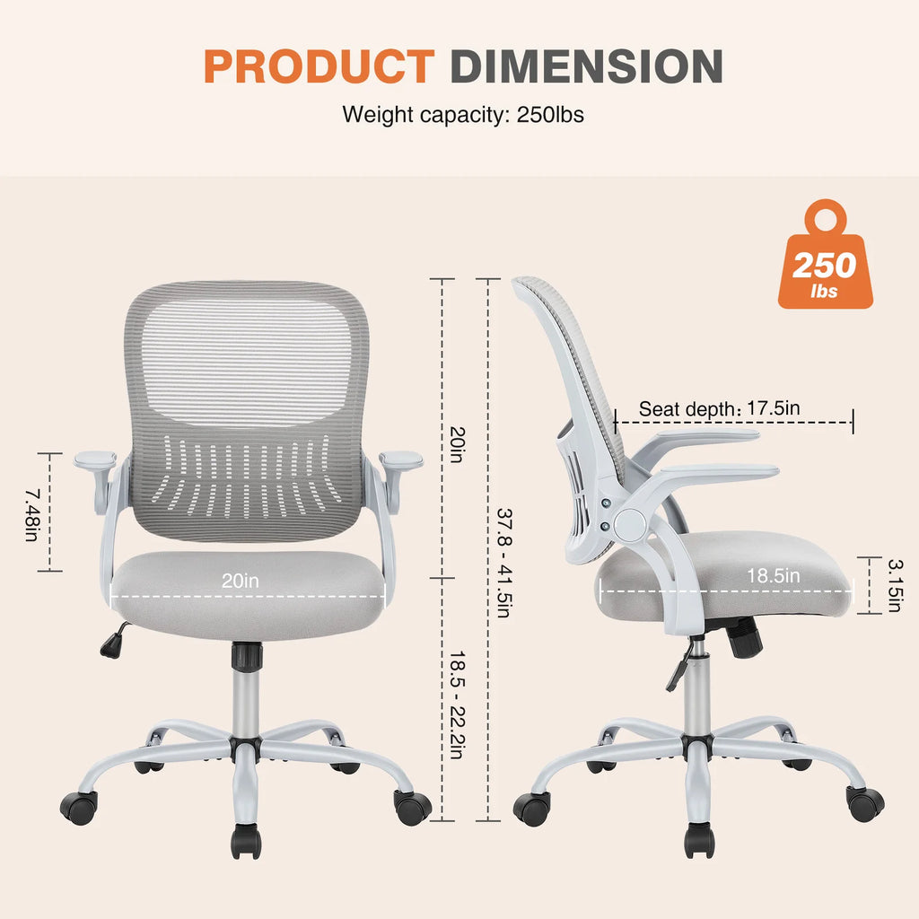 Ergonomic Mesh Backrest Adjustable Office Desk Chair