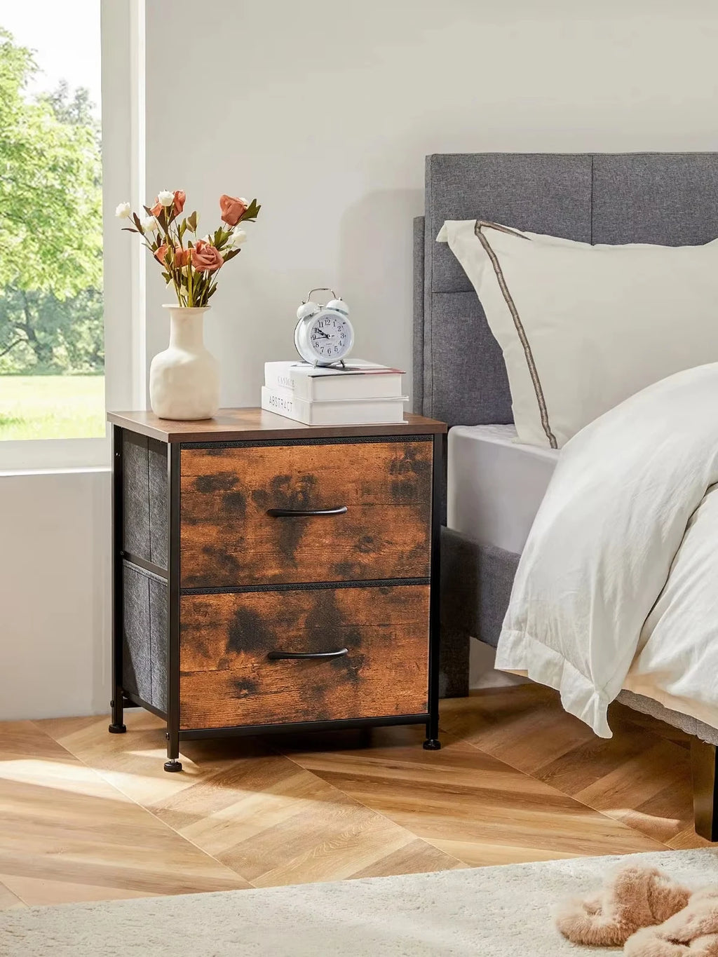 Nightstand Bedside Coffee Sofa Tea Table Storage Closet Chest