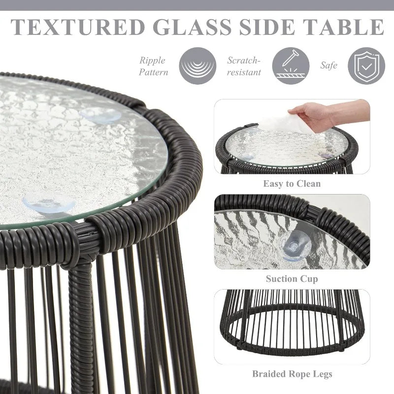 Outdoor Patio Furniture Set - Modern Boho Furniture 20" Wide Seating