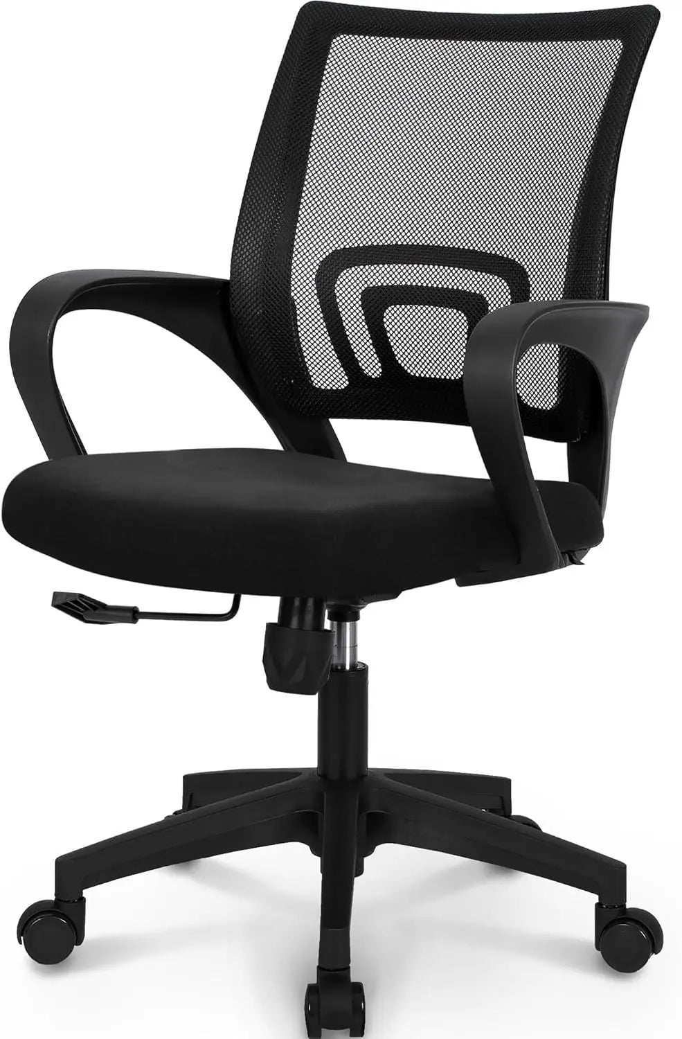 Black Mesh Gaming Office Chair Mid Back Lumbar Support