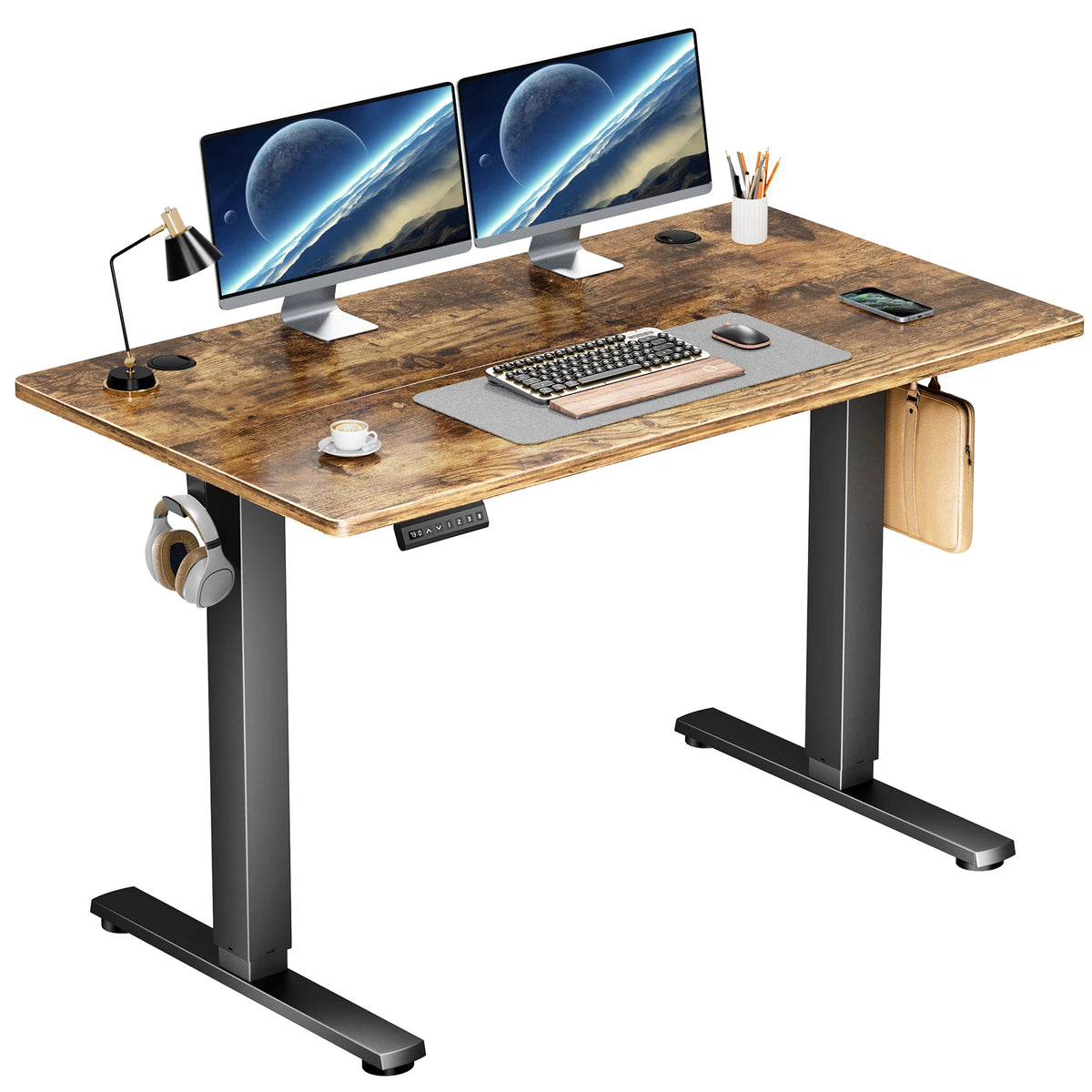 Electric Standing Desk Height Adjustable 40x24 Inch Stand Up Sit Stand Computer Desk Workstation Ergonomic Work Table