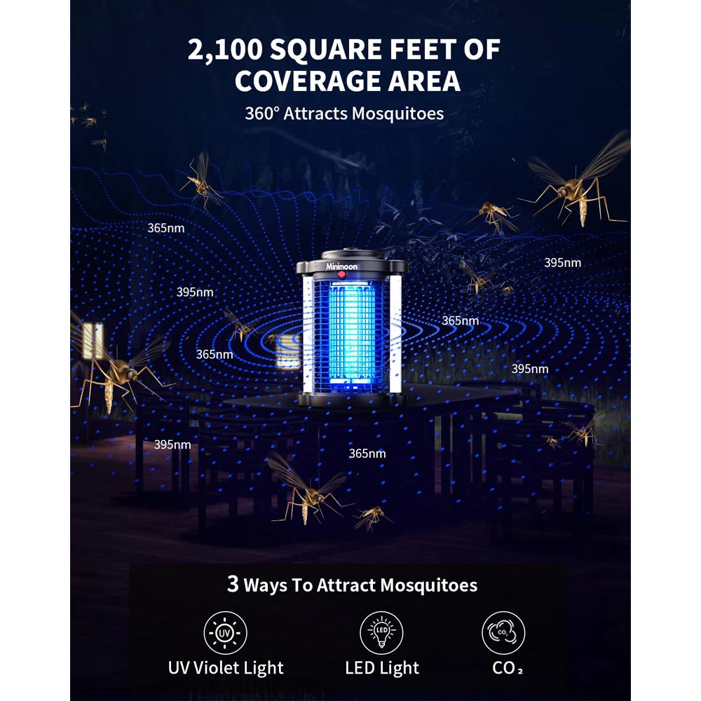 Outdoor Mosquito Zapper with Dual LED Light 4200V Fly Zapper