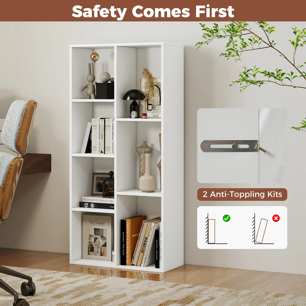 7-Cube Bookcase, Vertical or Horizontal Bookshelf