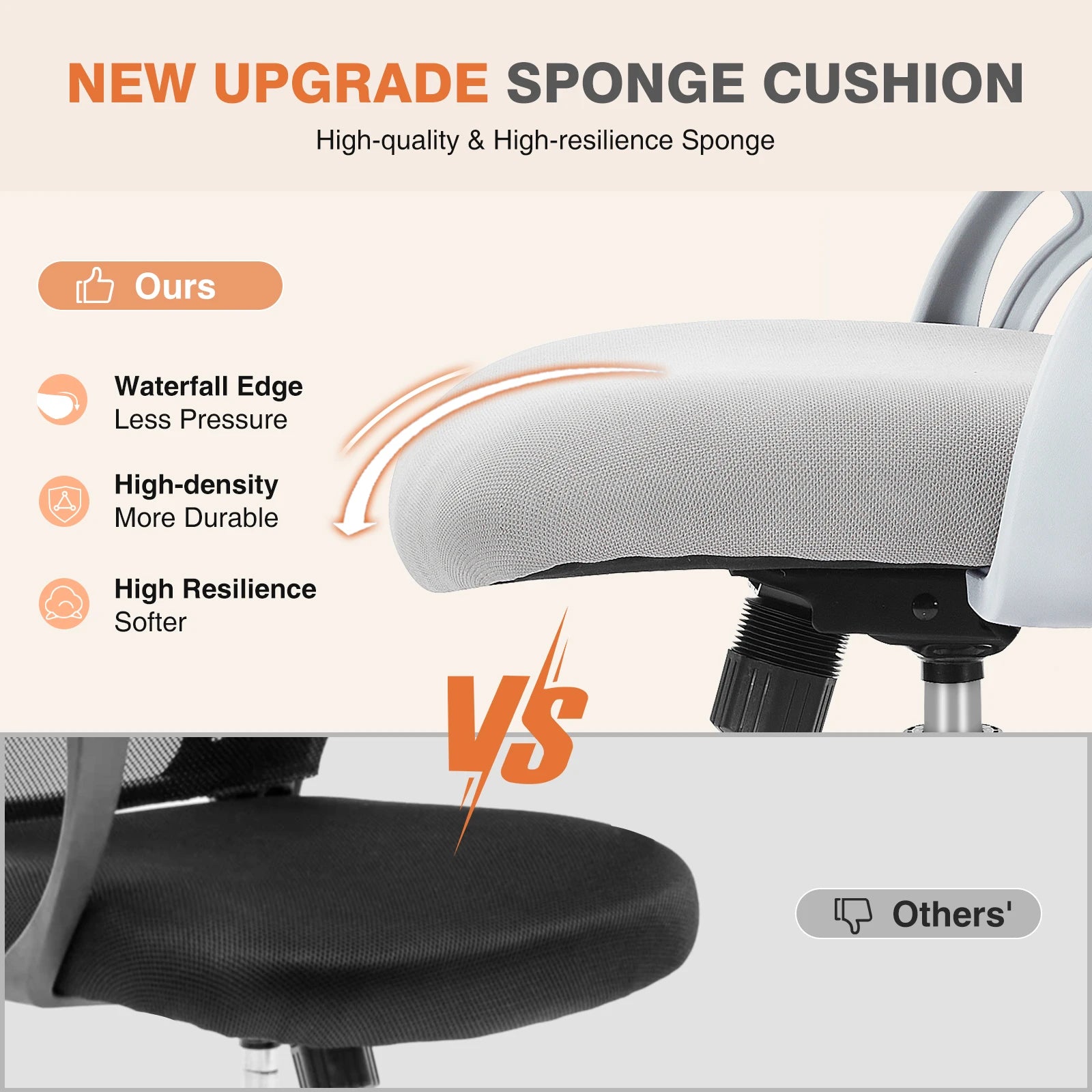 Ergonomic Mesh Backrest Adjustable Office Desk Chair