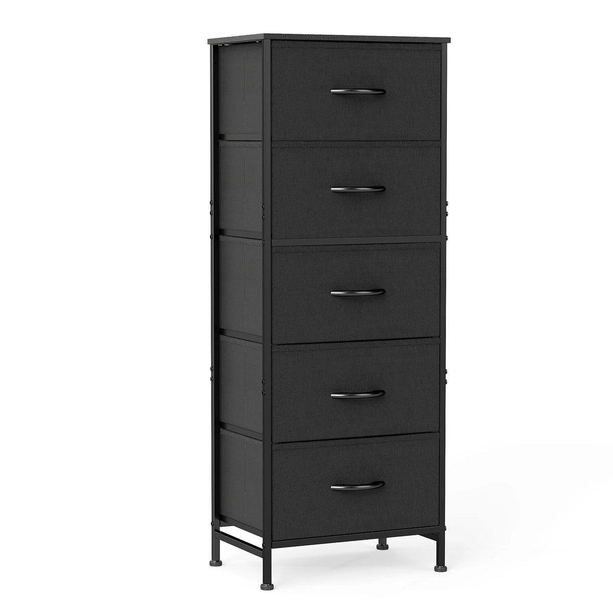 48IN Dresser For Bedroom With 5 Fabric Drawers Nightstand Wardrobe