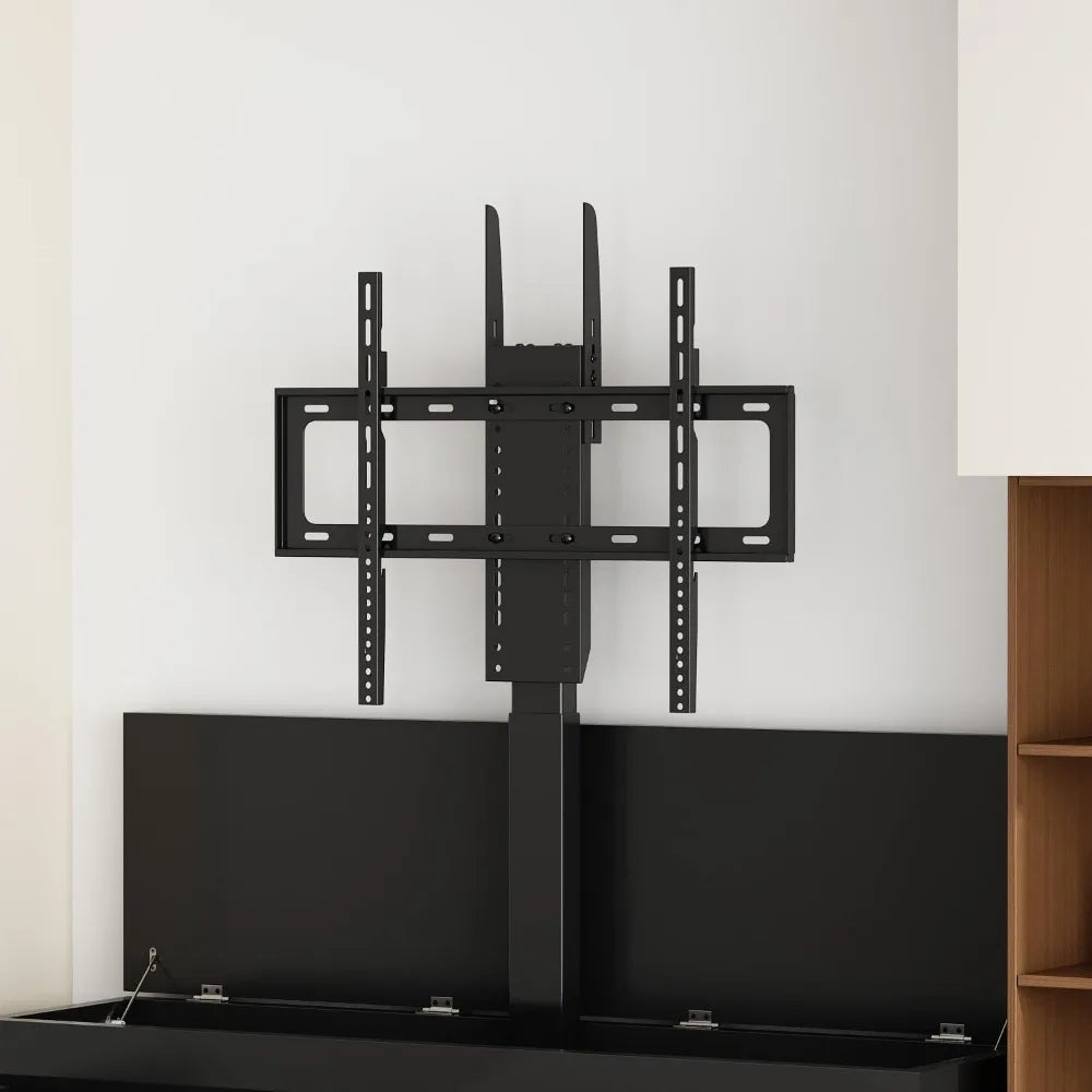 Electric TV Lift Cabinet Stand with Remote, 50.4" Media Console for Living Room, Black