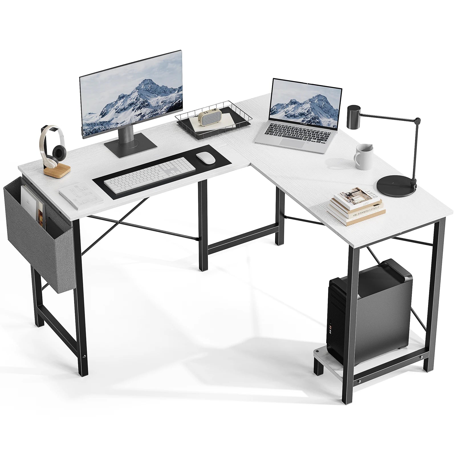 Gaming Corner 50 Inch Office Writing PC Wooden Table with CPU Storage