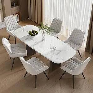 Mid-Century Modern Soft Cushion Chairs Set of 6