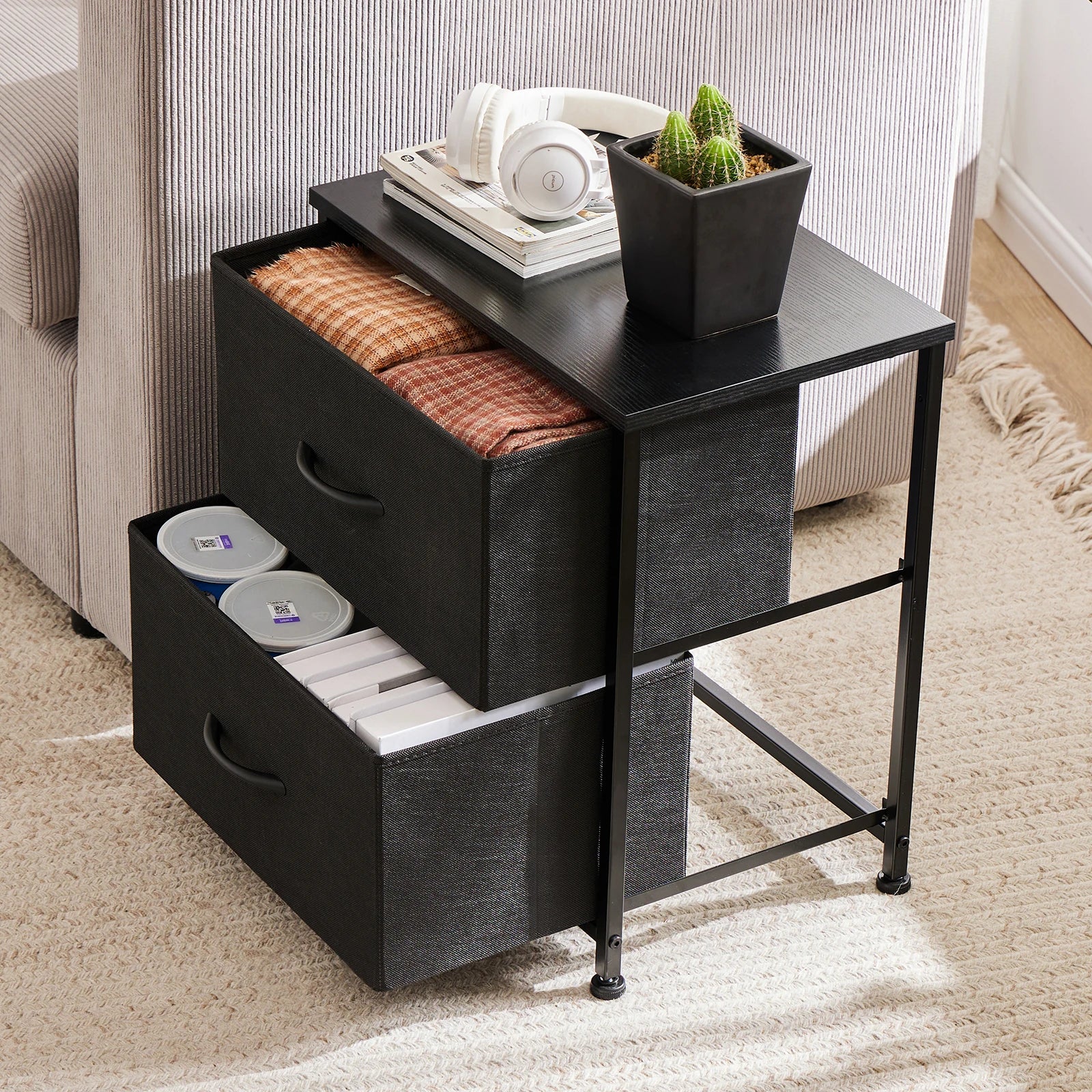 Nightstand Bedside Coffee Sofa Tea Table Storage Closet Chest