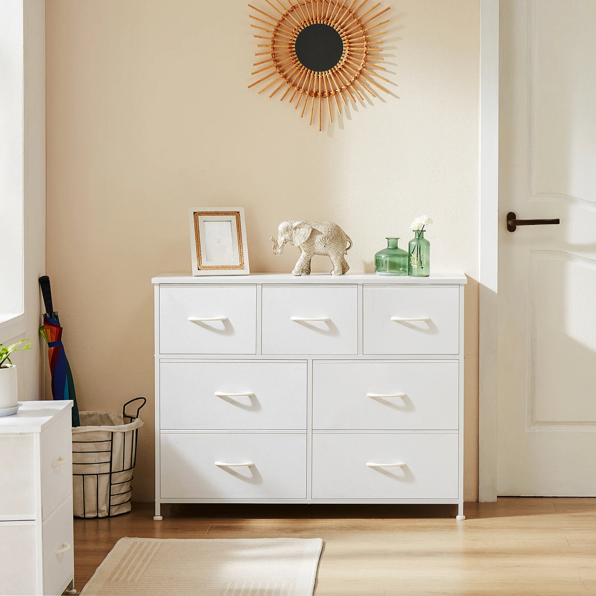 Wardrobes For Bedroom With 5/7/10 White Lover Fabric Drawers Chest Wardrobe Closet For Storage Cabinet Bedroom Of Furniture