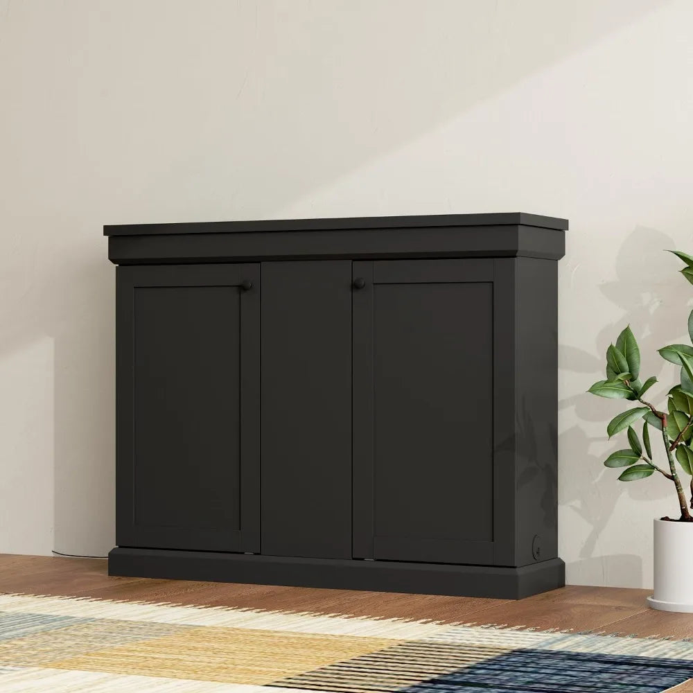 Electric TV Lift Cabinet Stand with Remote, 50.4" Media Console for Living Room, Black