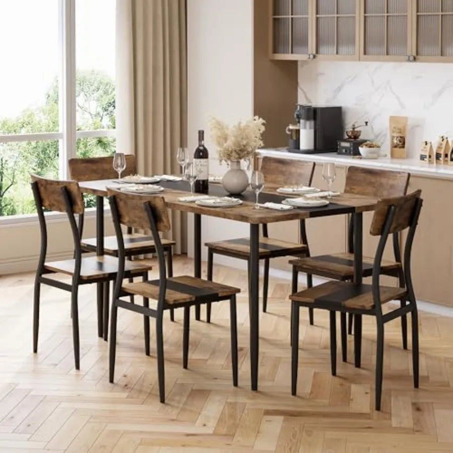 Dining Table 6, 7-Piece Kitchen Table Set