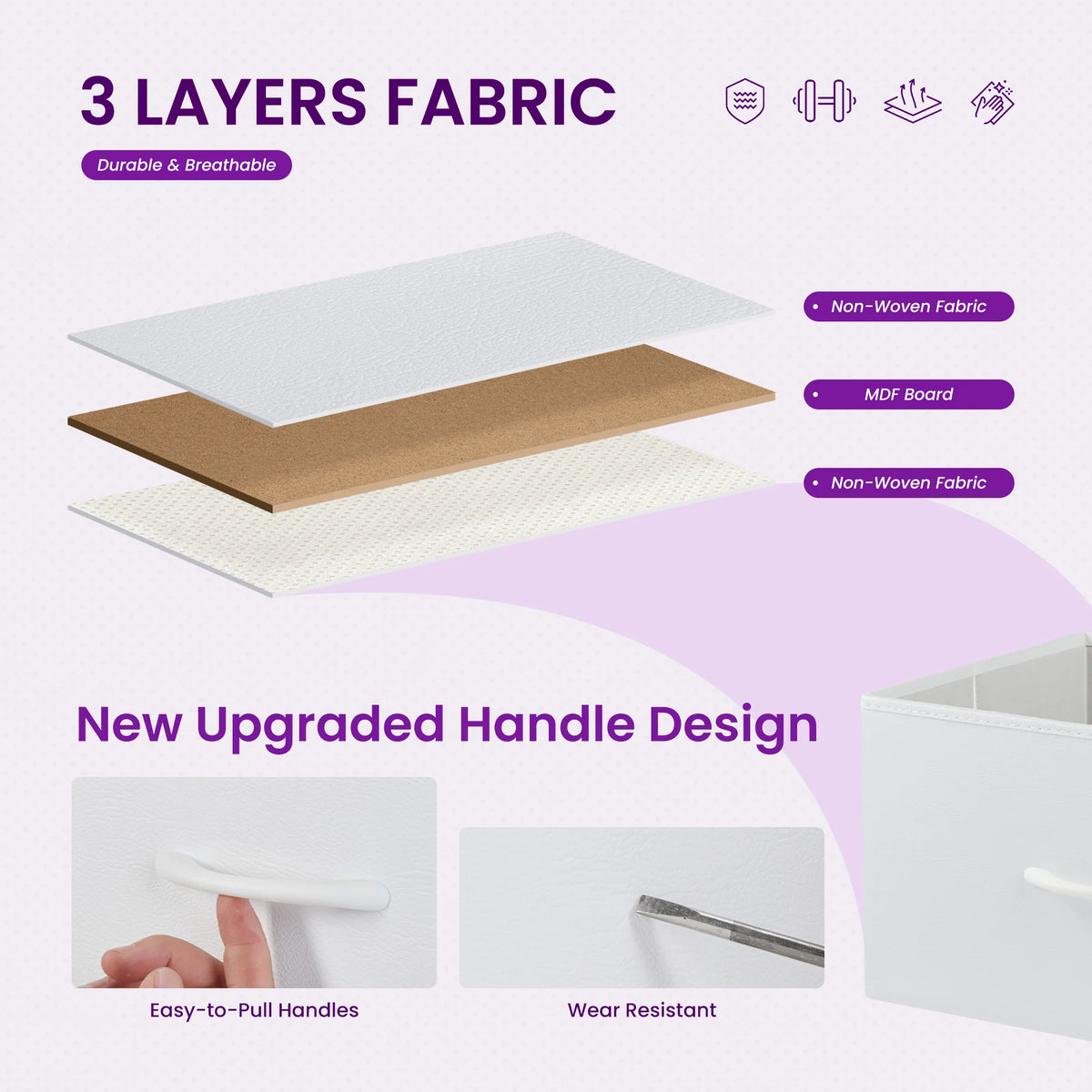 Dresser Children's Wardrobe For Bedroom With 8 Fabric Drawers Storage Cabinet Steel Frame Assembly Closet For Home Furniture
