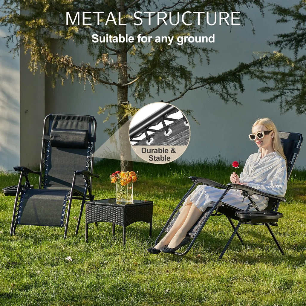 JHK Zero Gravity Portable Recliner Camping Patio Outdoor Chair(s)