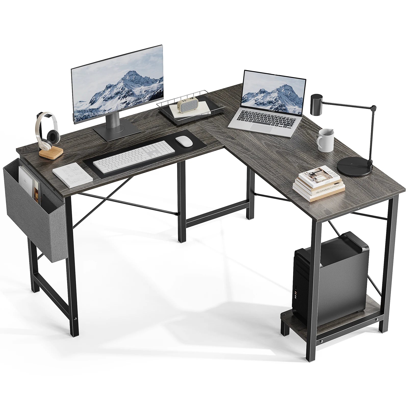 Gaming Corner 50 Inch Office Writing PC Wooden Table with CPU Storage