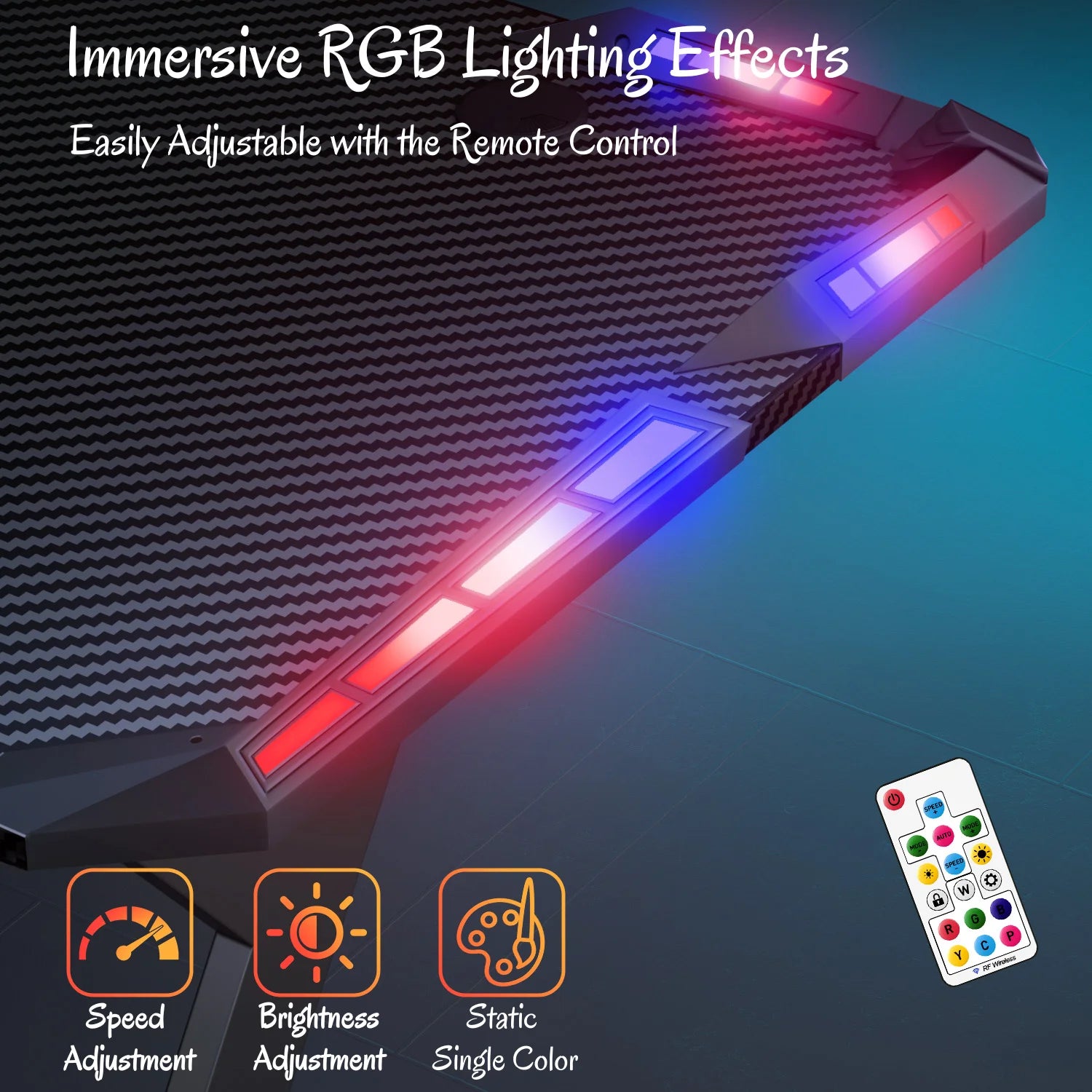 Gaming Desk with RGB LED Lights