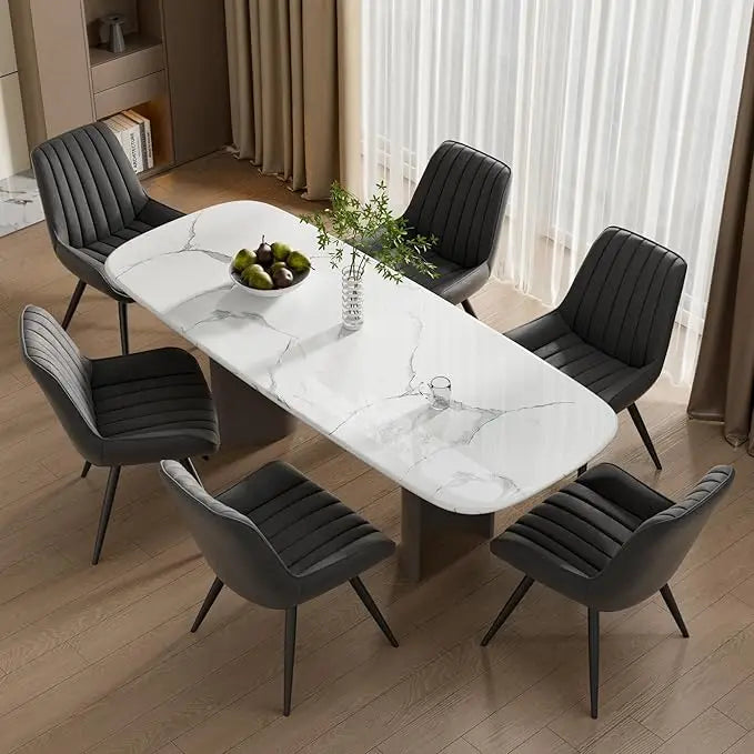 Mid-Century Modern Soft Cushion Chairs Set of 6