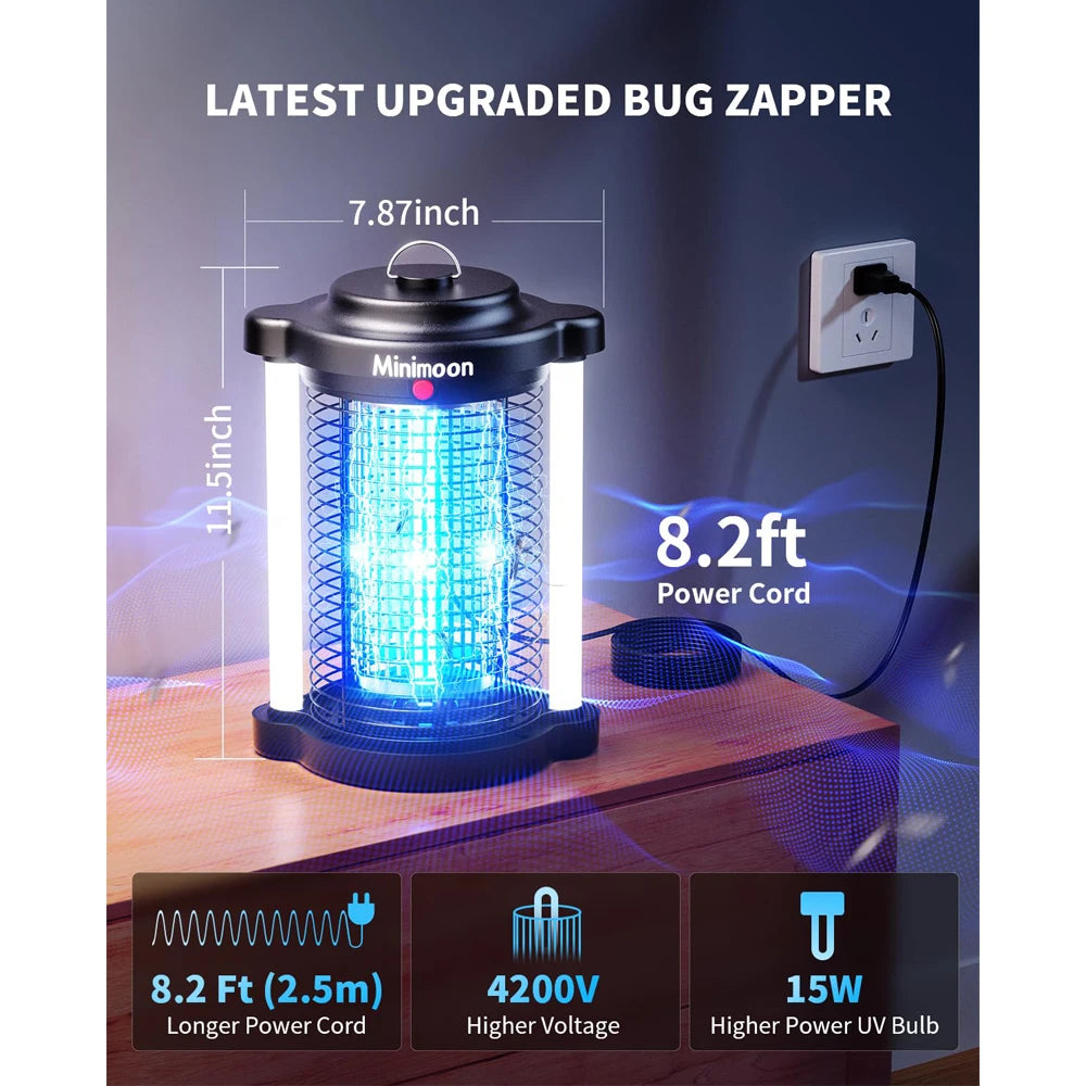 Outdoor Mosquito Zapper with Dual LED Light 4200V Fly Zapper