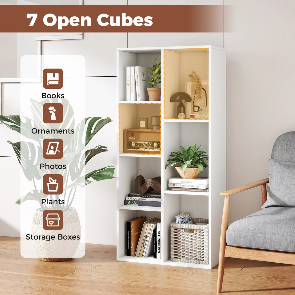 7-Cube Bookcase, Vertical or Horizontal Bookshelf