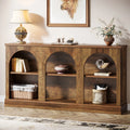 Farmhouse Console Table, 63-Inch Long Entryway Table with 3 Tier Storage, Wooden Rectangular Sofa Table