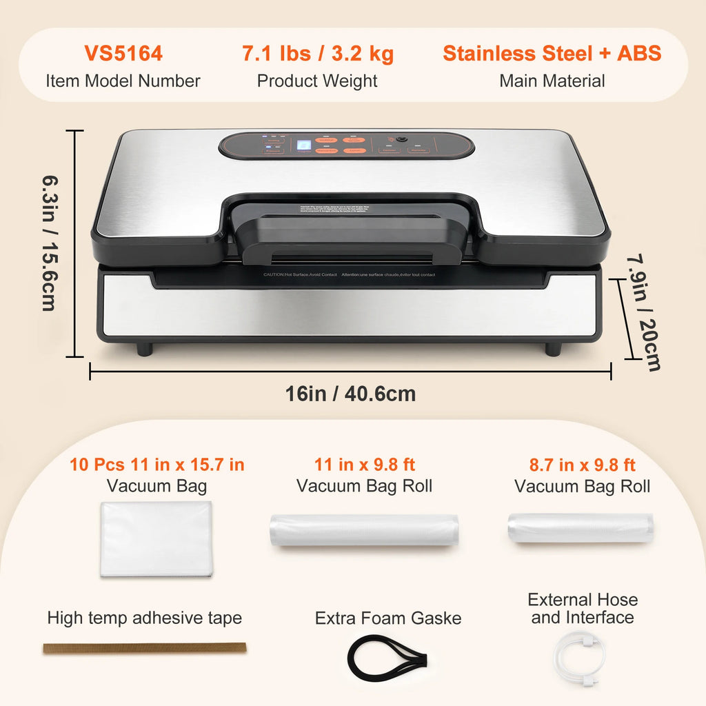 Vacuum Sealer Packaging Machine with Free 10pcs Vacuum bags