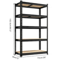 2000LBS Garage Shelving 5 Tier Storage Shelves , Adjustable Metal Shelving Unit