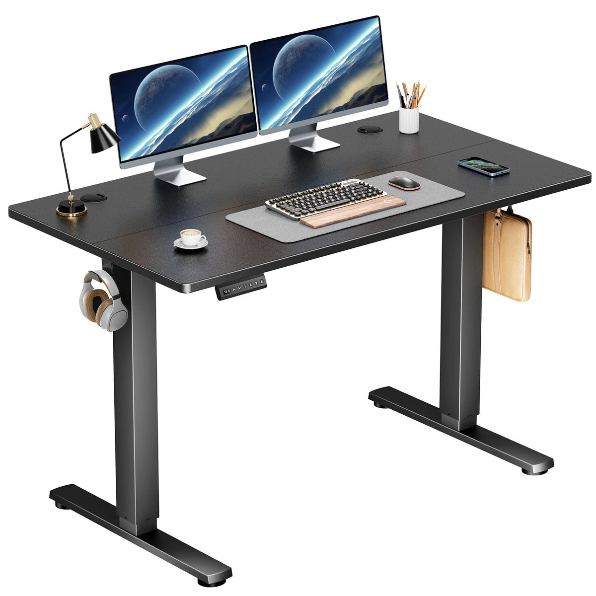 Electric Standing Desk Height Adjustable 40x24 Inch Stand Up Sit Stand Computer Desk Workstation Ergonomic Work Table