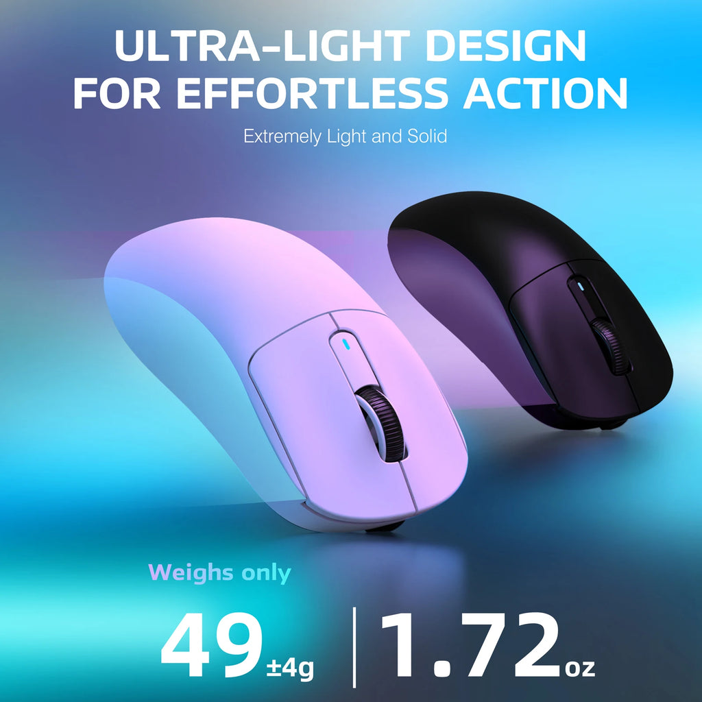 Wireless Gaming Mouse,49g Ergonomic PC Mouse,Triple 26K DPI Optical Sensor,Programmable Buttons
