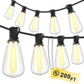 150FT LED Outdoor Waterproof Patio Lights Shatterproof ST38 Replaceable Bulbs Dimmable Hanging Lights.
