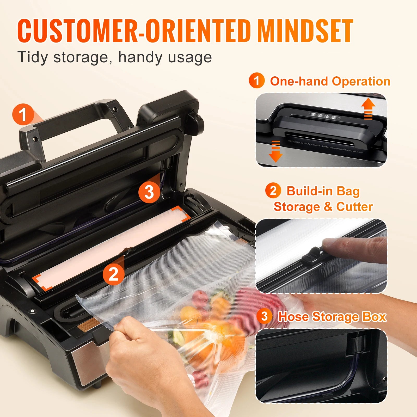 Vacuum Sealer Packaging Machine with Free 10pcs Vacuum bags