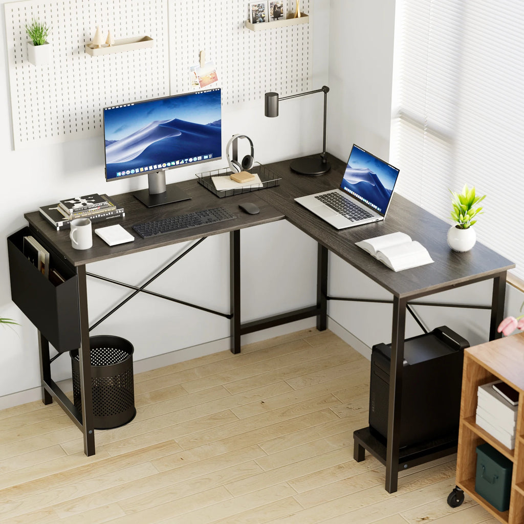 Gaming Corner 50 Inch Office Writing PC Table with CPU Storage Shelf & Side Bag