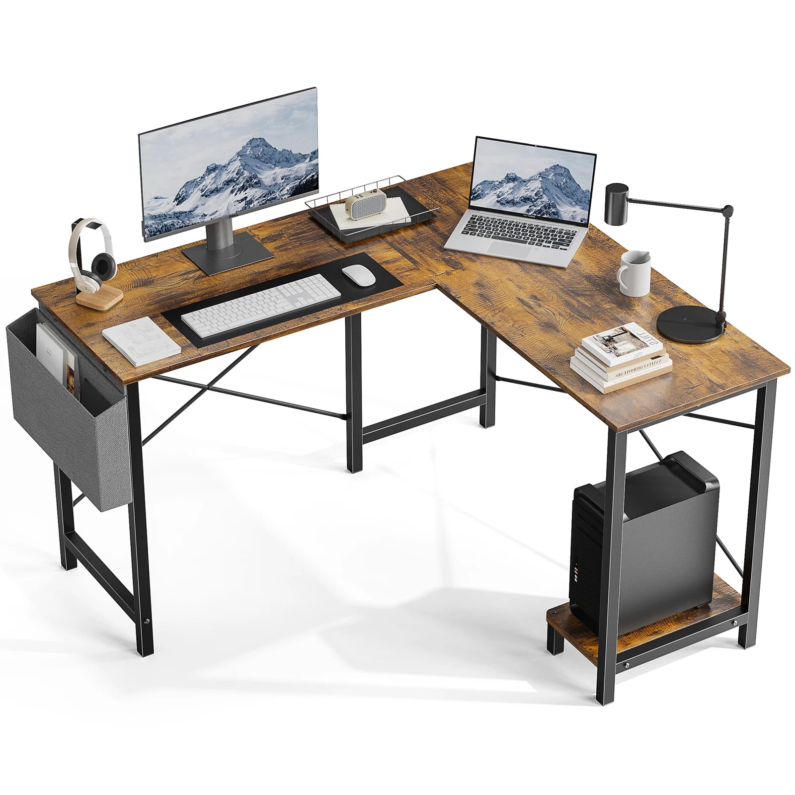 Gaming Corner 50 Inch Office Writing PC Wooden Table with CPU Storage